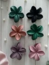 Matte Flower Hair Claw Clips - Large Floral Nonslip Hair Catcher for Thick Hair